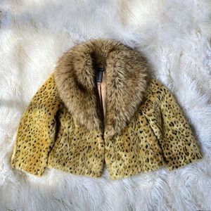 SOLD — Leopard Fur Cropped Coat